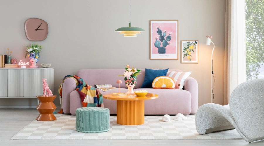 Miljöökuva dopamine decor -tyylisestä sisustuksesta