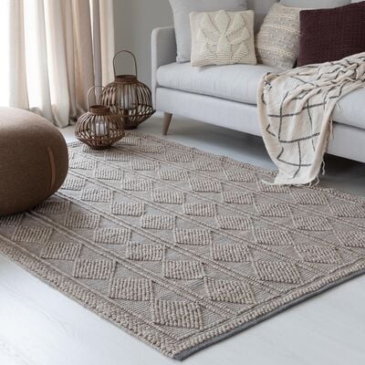 Fanni K Juuri villamatto 160x230 cm beige/harmaa