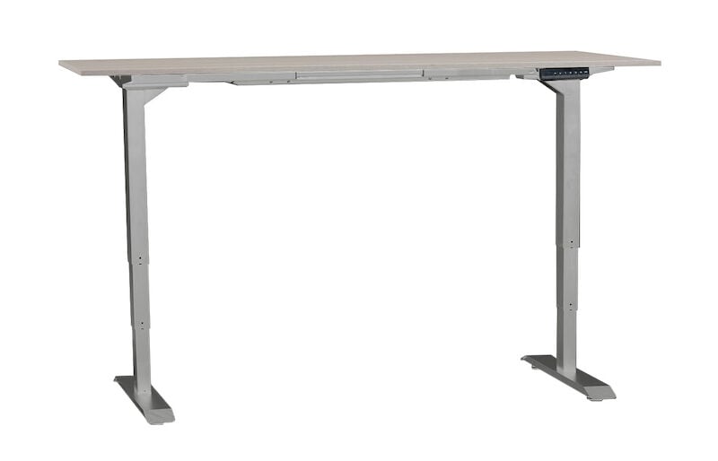 Ergo sähköpöytä 160x80 cm hopea jalava/harmaa