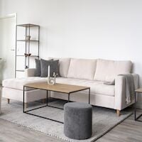 House Nordic Firenze divaanisohva luonnonvalkoinen vakosametti Fjord