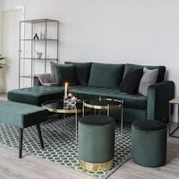 House Nordic Firenze divaanisohva tummanvihreä sametti Bluvel 78