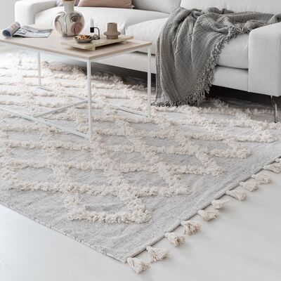 Dyyni puuvillamatto 140x200 cm valkoinen