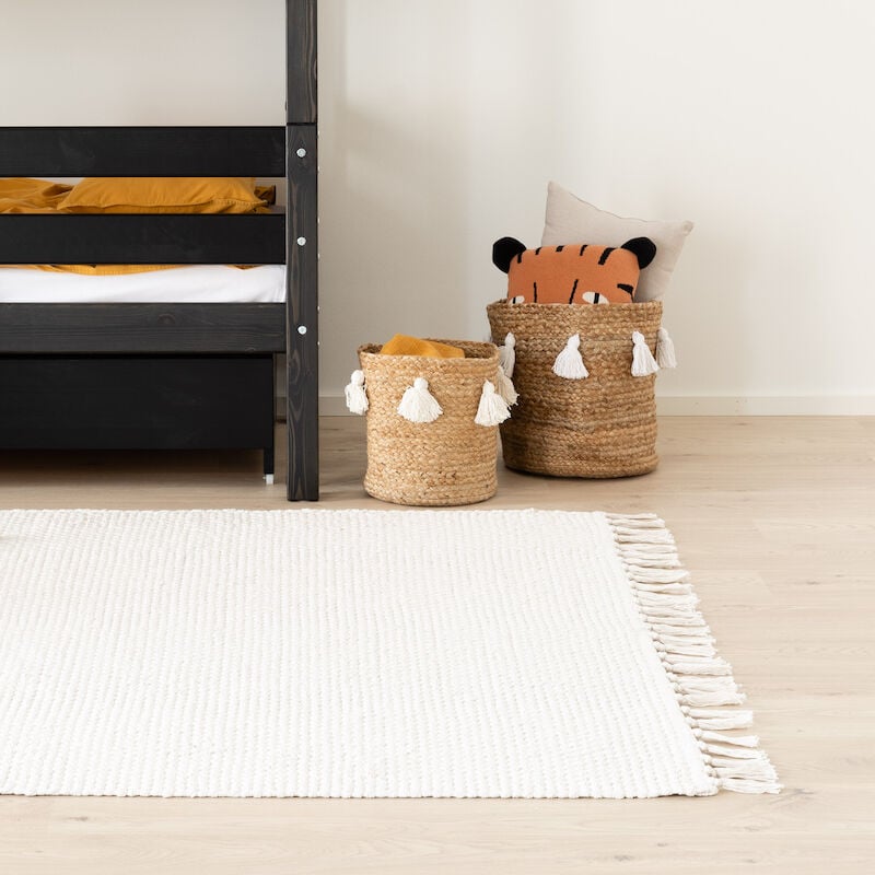 Pompula puuvillamatto valkoinen