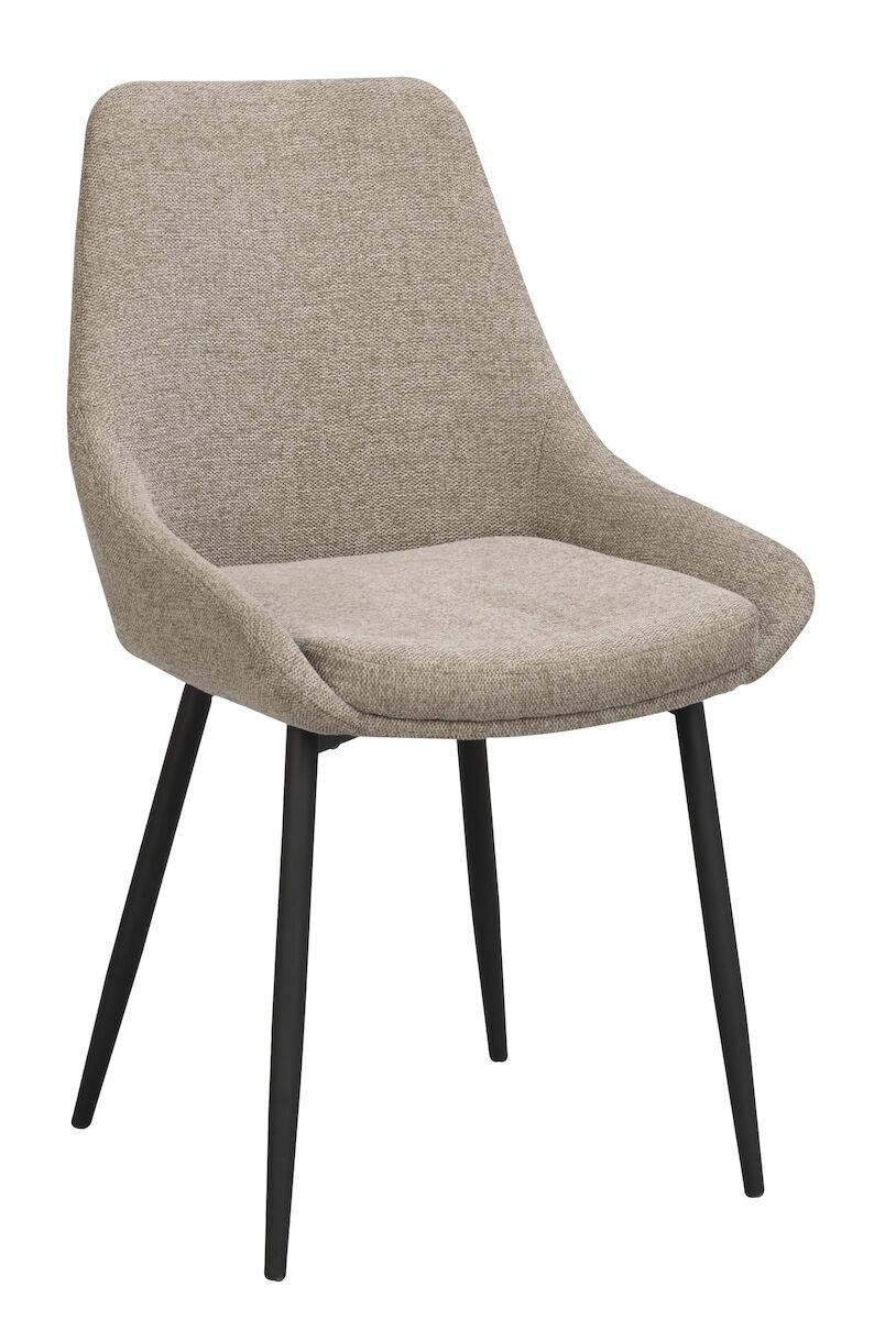 Rowico Sierra tuoli beige kangas/musta metalli jalat