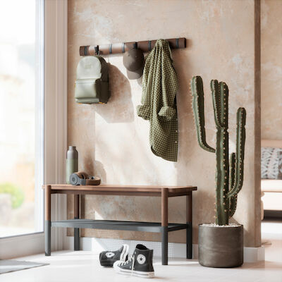 Umbra Flip naulakko 8 koukkua, valkoinen