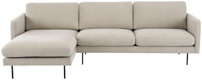 Classic divaanisohva oikea vaaleanharmaa, Matrix 15, Jalka J-138 musta