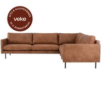 Scandic Copenhagen kulmasohva 3K2 konjakinruskea Colorado 03 bonded-nahka
