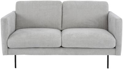 Classic 2-istuttava sohva vaaleanharmaa, Matrix 15, Jalka J-138 tammi