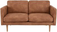 Classic 2-istuttava sohva konjakinruskea, Colorado 03, Jalka J-138 tammi