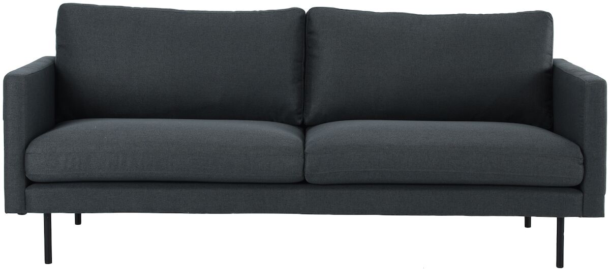 Scandic Copenhagen 3-istuttava sohva tummanharmaa Malmo 96  mustat jalat
