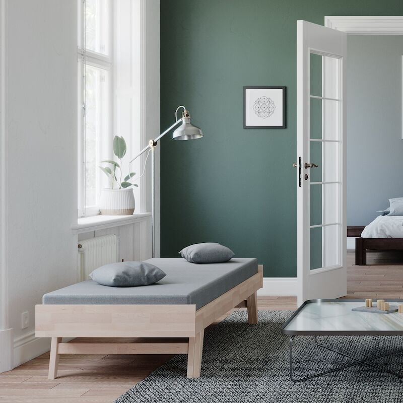 Notte vuodesohvan runko ilman käsinojia koivu/lakattu
