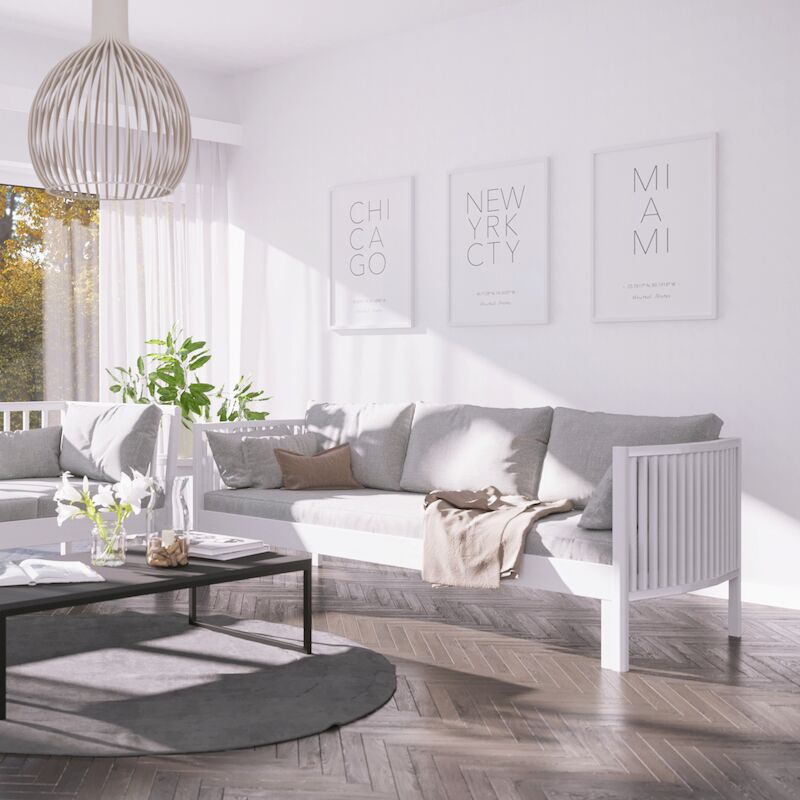 Aarre vuodesohva valkoinen/beige patjasarja