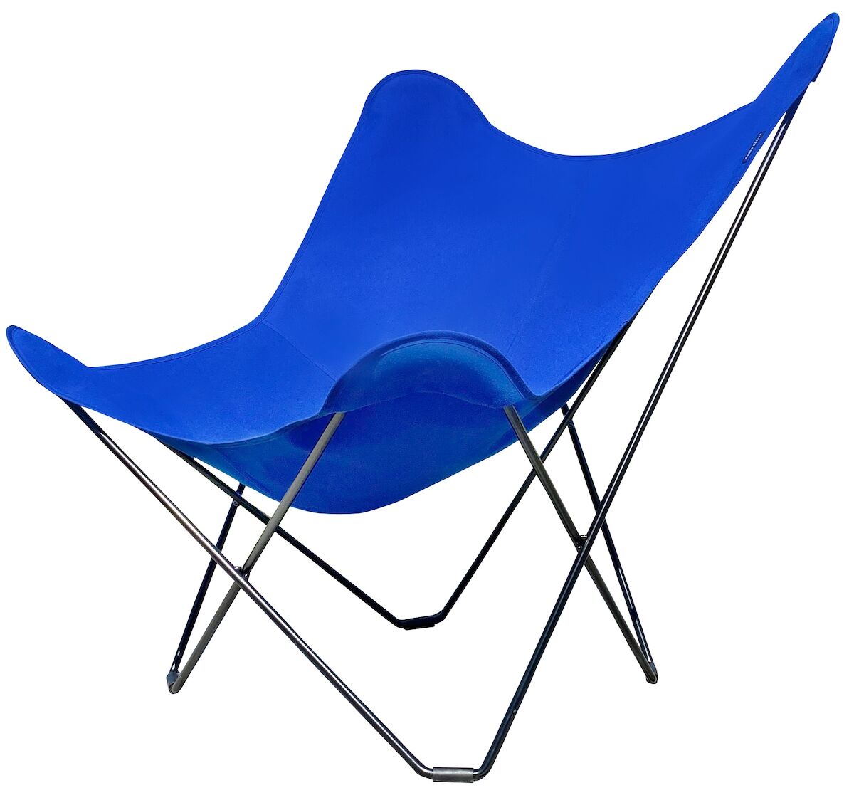 Cuero Sunshine Mariposa lepakkotuoli Sunbrella-kangas sininen musta jalka