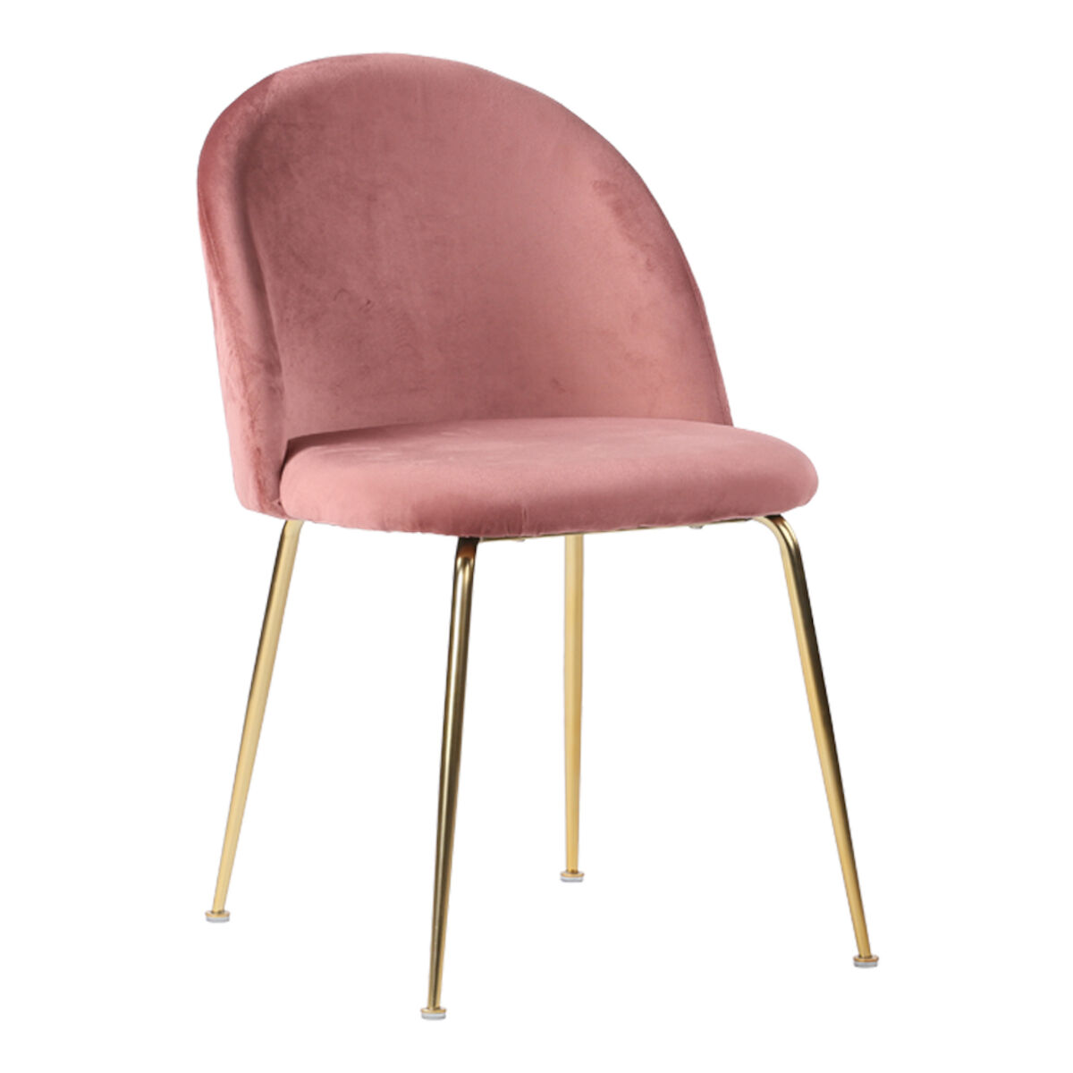 House Nordic Geneve tuoli roosa sametti messinki jalat