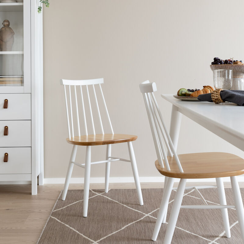 Kaarna pinnatuoli valkoinen/koivu