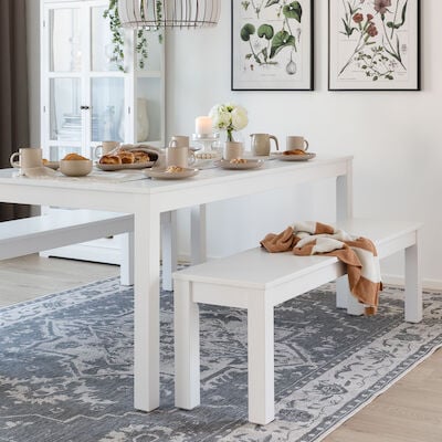 Moona penkki 152x35 valkoinen