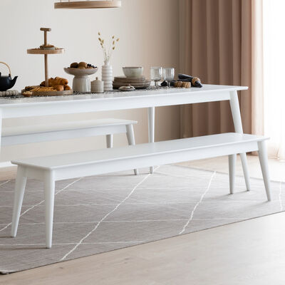 Kaarna penkki 192x35 cm valkoinen