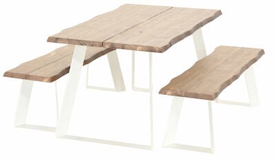 Triangel lankku penkkiryhmä 4-hengen savunharmaa/musta