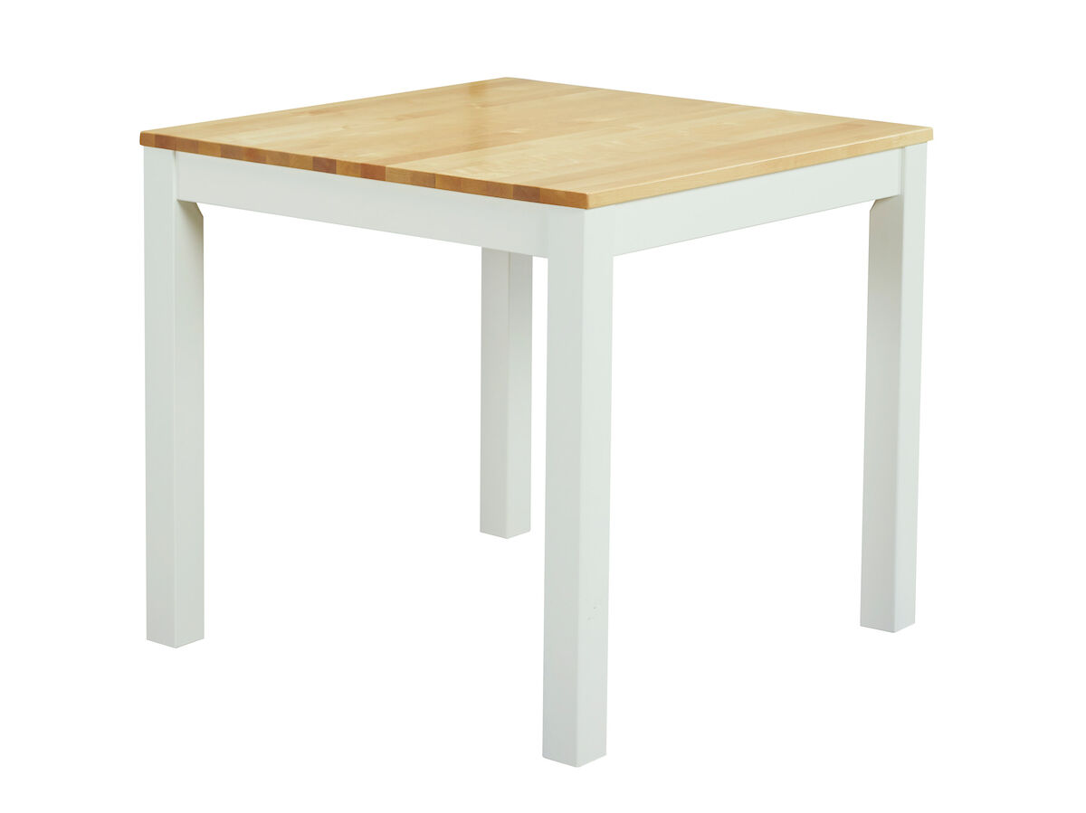Moona ruokapöytä 80×80 cm valkoinen/koivu