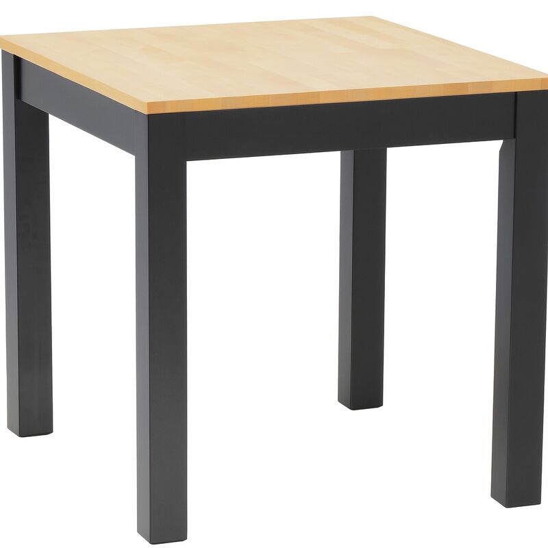 Moona ruokapöytä 80x80 cm musta/koivu
