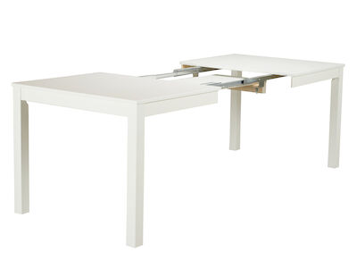 Moona pöytä 90x140+40 valkoinen/harmaa