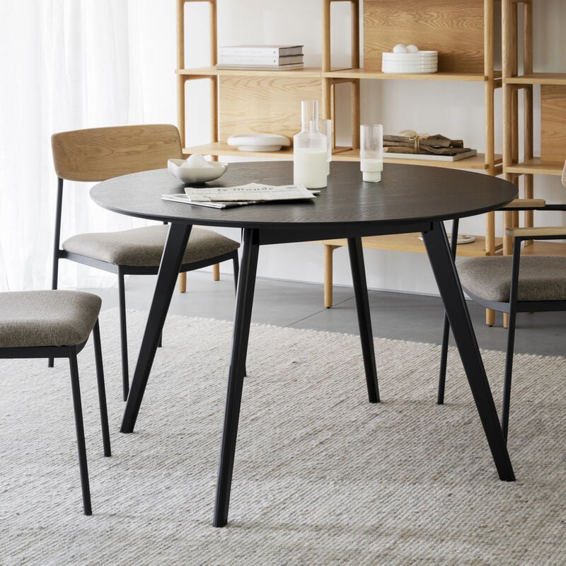 Rowico Home Yumi ruokapöytä pyöreä Ø115cm musta