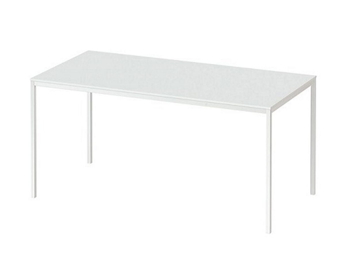 Family ruokapöytä 140×90 valkoinen valkoisella jalalla