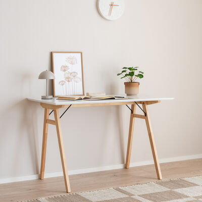 House Nordic Vojens työpöytä valkoinen/luonnonväri