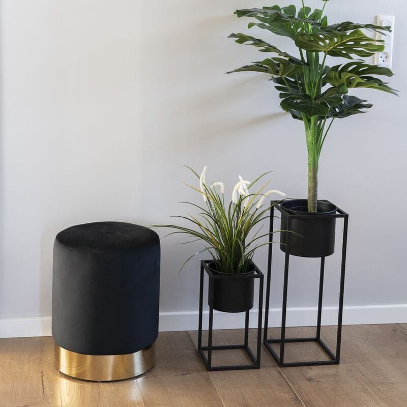 House Nordic Marla kukkateline setti 2 kpl musta