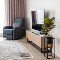 Blend tv-taso 180x37x47 cm moccatammi/musta
