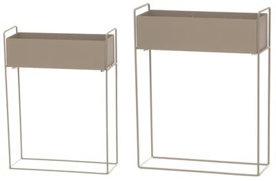 4living kukkalaatikot suorakaide 2 kpl beige