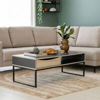 Stubbe sohvapöytä musta/tammi