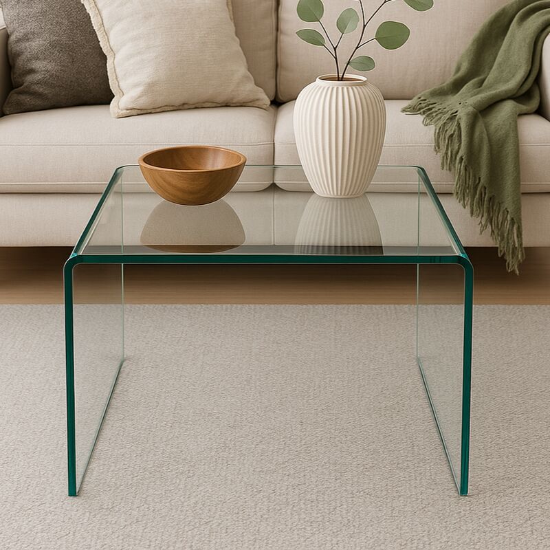 Kide sohvapöytä 60x60 cm kirkas lasi