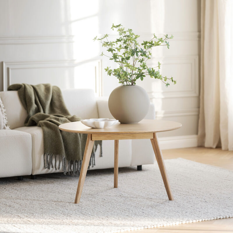 Rowico Home Yumi sohvapöytä pyöreä 90cm lakattu tammi