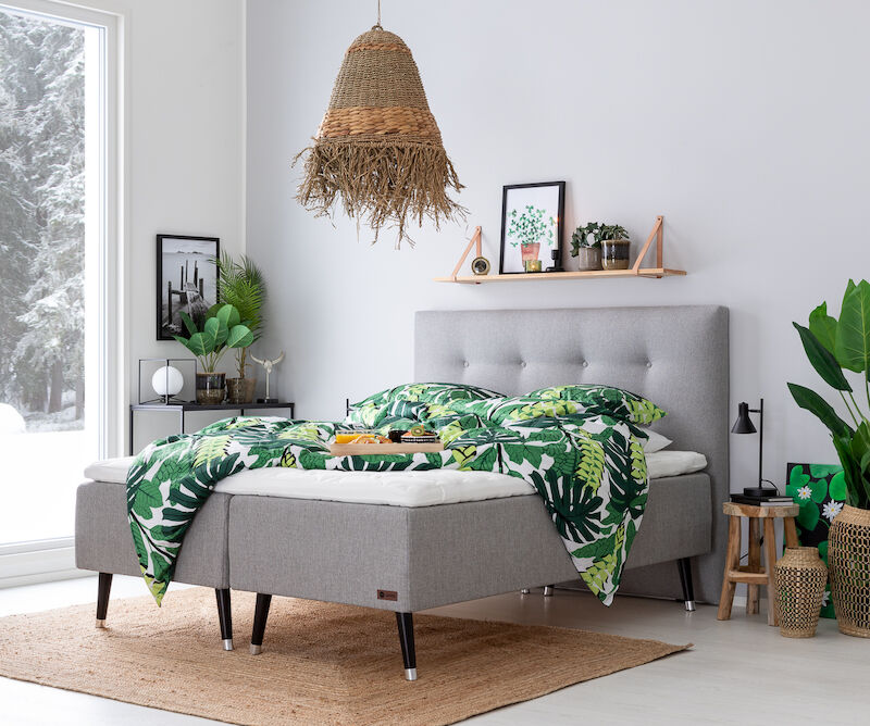 Unia 600 runkopatjapaketti 160-180x200 vaaleanharmaa