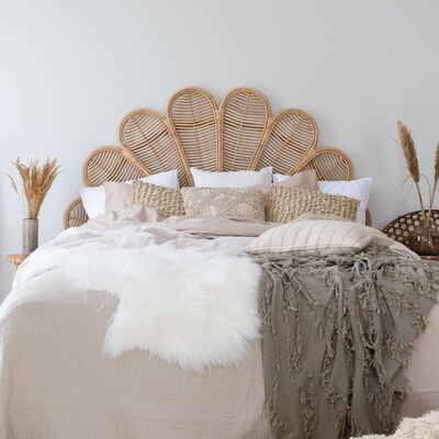 Pilvi sängynpääty 160 cm, luonnonväri rottinki