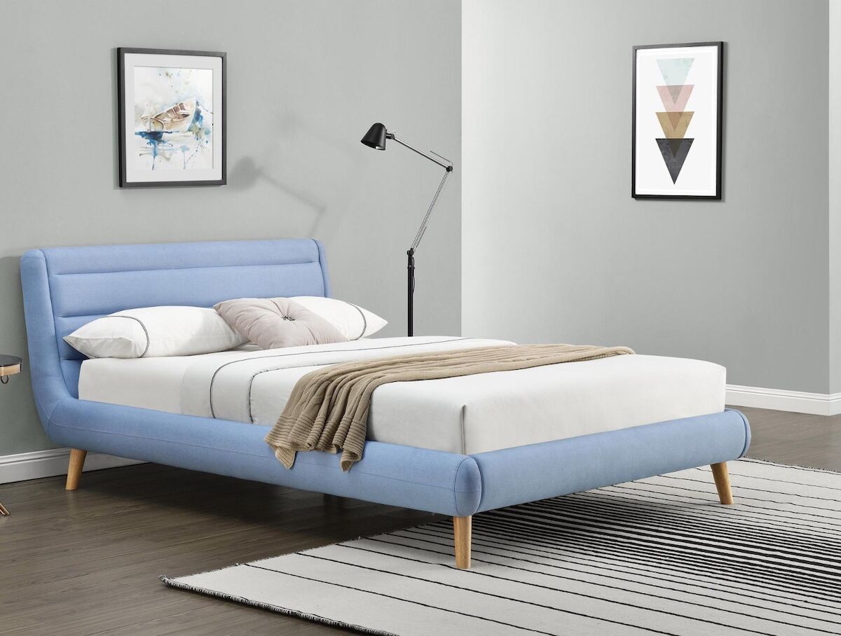 Halmar Elanda sänky 160×200 cm vaaleansininen