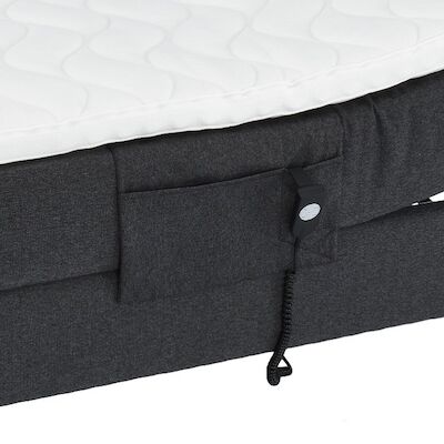 Unia tarviketasku 80/90 cm sängylle (136x38cm) tummanharmaa Morgan 97 kangas