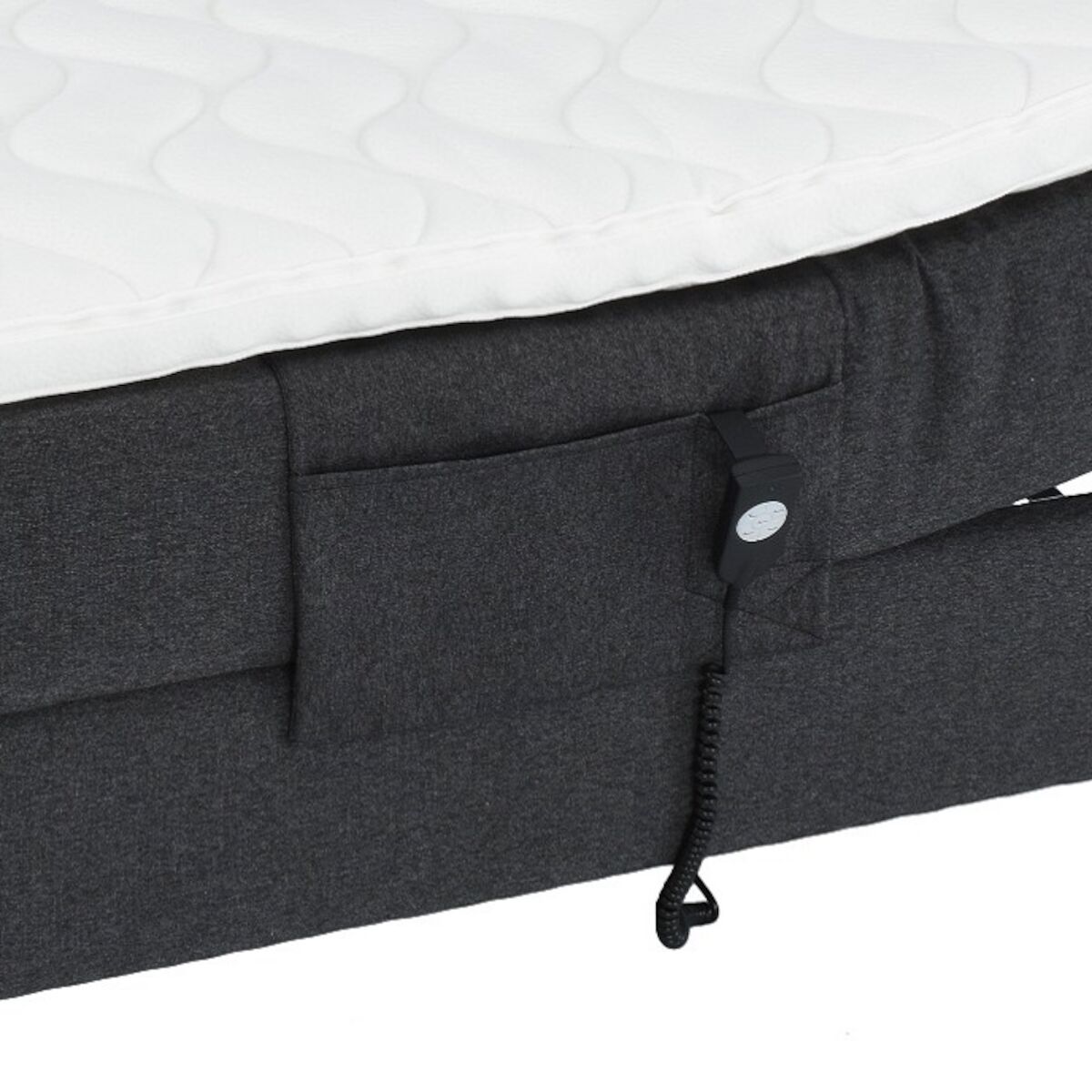 Unia tarviketasku 80/90 cm sängylle (136x38cm) tummanharmaa Fame 140 kangas