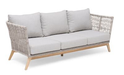 Hillerstorp Himmelsnäs 3-istuttava sohva beige polyrottinki/tiikki