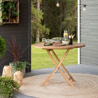 House Nordic Oviedo pyöreä tiikki ruokapöytä Ø100 cm