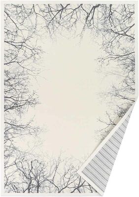 Narma Puise kaksipuolinen puuvillamatto valkoinen 70x140 cm