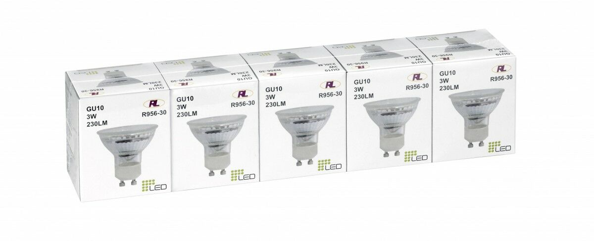 Trio LED-lamppu GU10 3 W 230lm 5 kpl/pakkaus