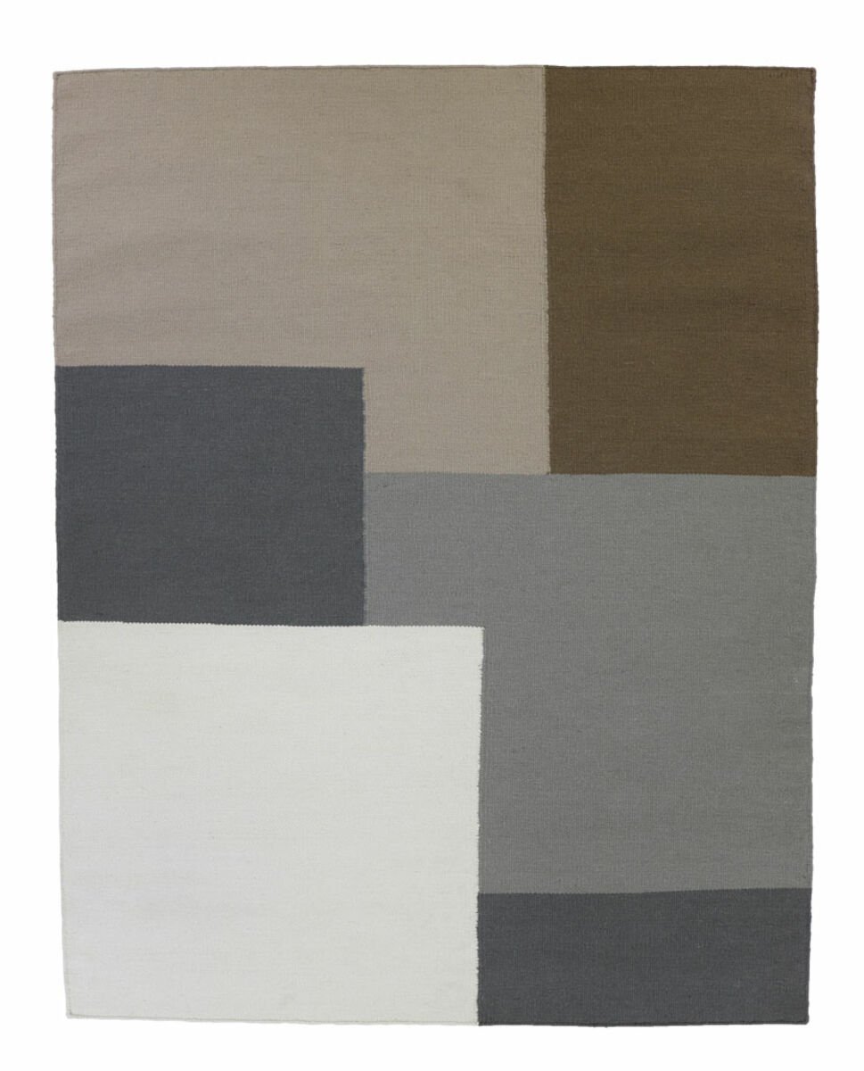 Finarte Kortteli villamatto 170×240 cm beige-harmaa