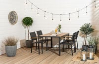 Odense-Saarni 4-hengen ruokailuryhmä musta/luonnonväri