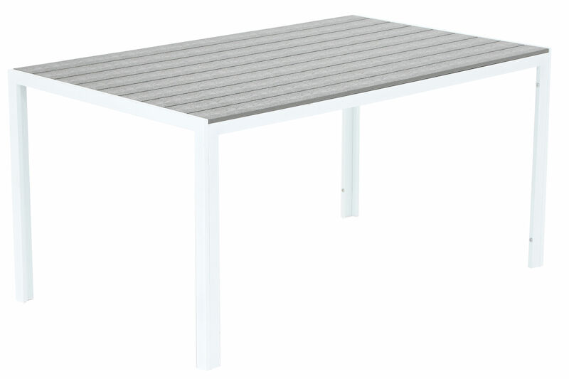 Saarni aintwood pöytä 150x90 cm valkoinen/harmaa
