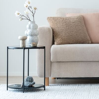 Day Retro pyöreä apupöytä Ø40x50 cm musta