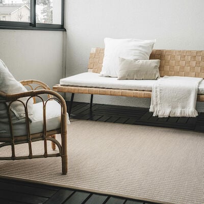 VM Carpet Kelo paperinarumatto 160x230 cm luonnonväri/valkoinen