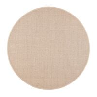 VM Carpet Sisal matto 133 cm pyöreä beige, 70 mm kanttaus