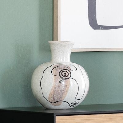 Bloomingville vaasi, valkoinen 19 cm